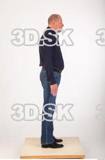 Whole body deep blue shirt jeans of Ed 0007
